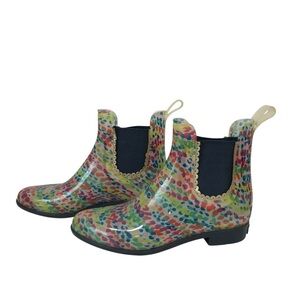 Jack Rogers Sallie Multicolor Rain Boots 8M Colorful